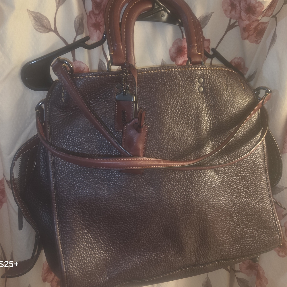 Coach 36 Oxblood Leather Shoulder Bag